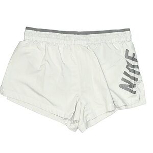 Nike Women's Athletic Shorts in White and Gray